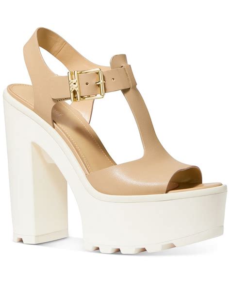 michael michael kors sinead leather platform dress sandals